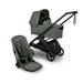 BUGABOO DRAGONFLY PLUS 2-IN-1 SEAT & BASSINET STROLLER . FOREST GREEN FULL-SIZE STROLLER BUGABOO
