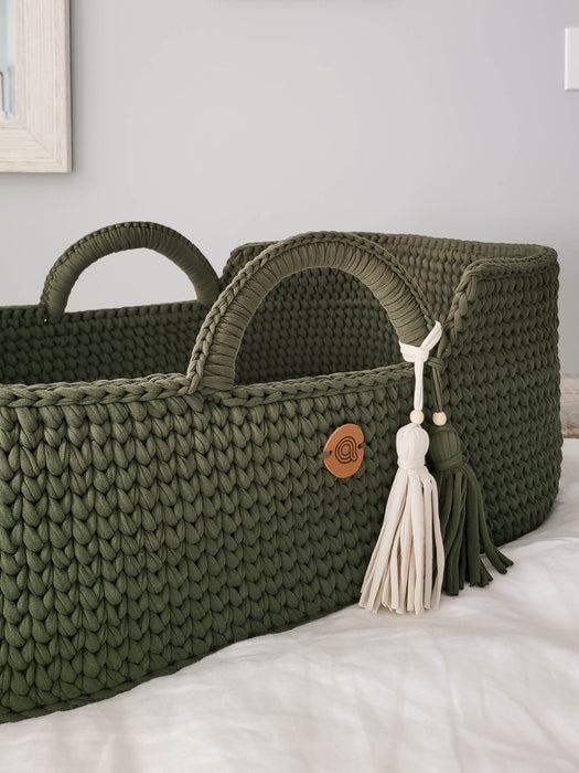 XL Moses Basket with Straight Hood Bassinets & Cradles Anzy Home