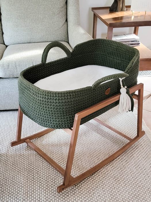 XL Moses Basket with Straight Hood Bassinets & Cradles Anzy Home
