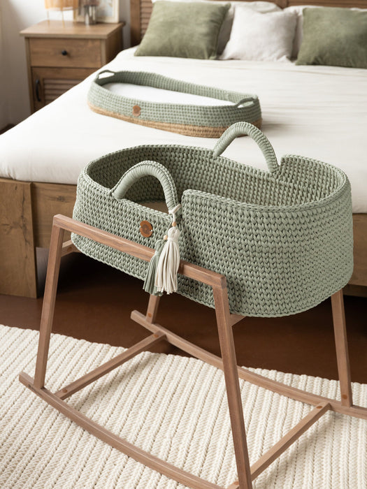 XL Moses Basket with Straight Hood Bassinets & Cradles Anzy Home