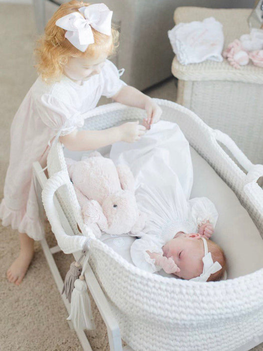 XL Moses Basket with Straight Hood Bassinets & Cradles Anzy Home