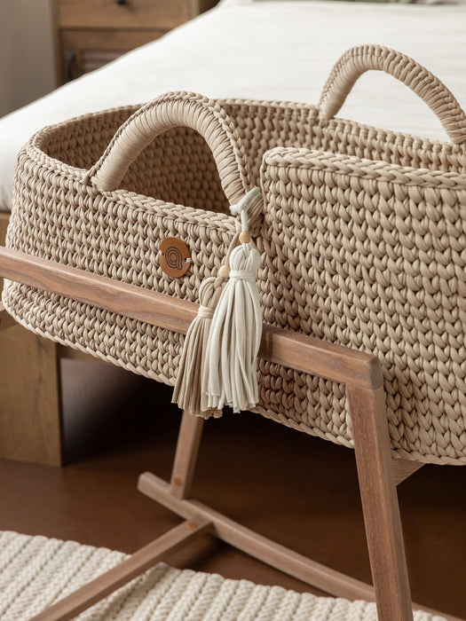 XL Moses Basket with Straight Hood Bassinets & Cradles Anzy Home