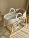XL Moses Basket with Straight Hood Bassinets & Cradles Anzy Home