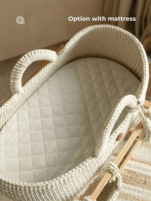 XL Moses Basket with Straight Hood Bassinets & Cradles Anzy Home