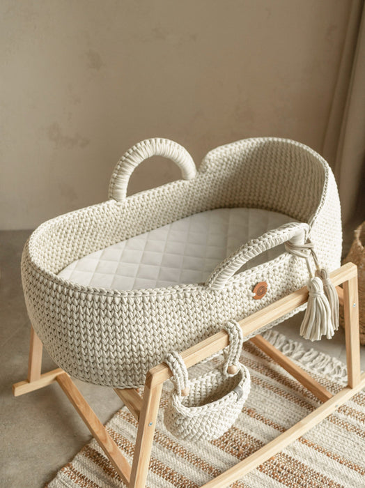 XL Moses Basket with Straight Hood Bassinets & Cradles Anzy Home