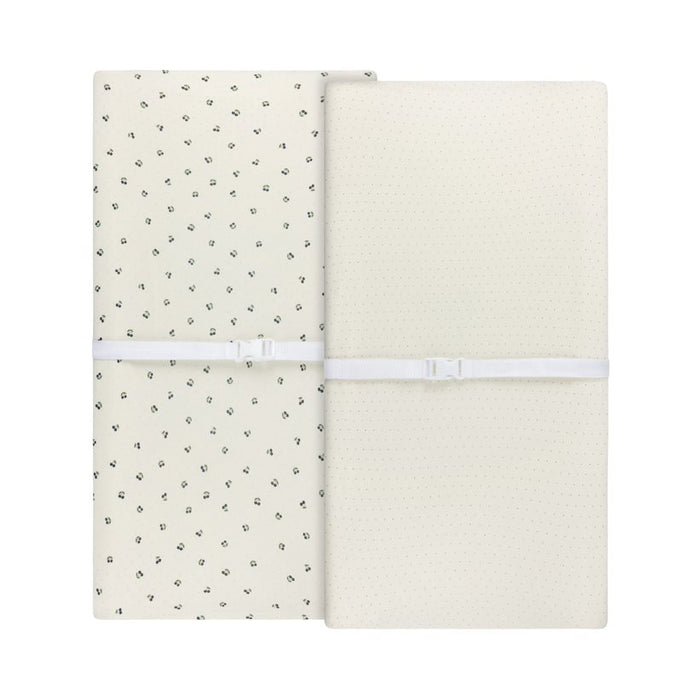AURORA BY ELY`S & CO. 2 PACK CHANGING PAD COVERS / CRADLE SHEET