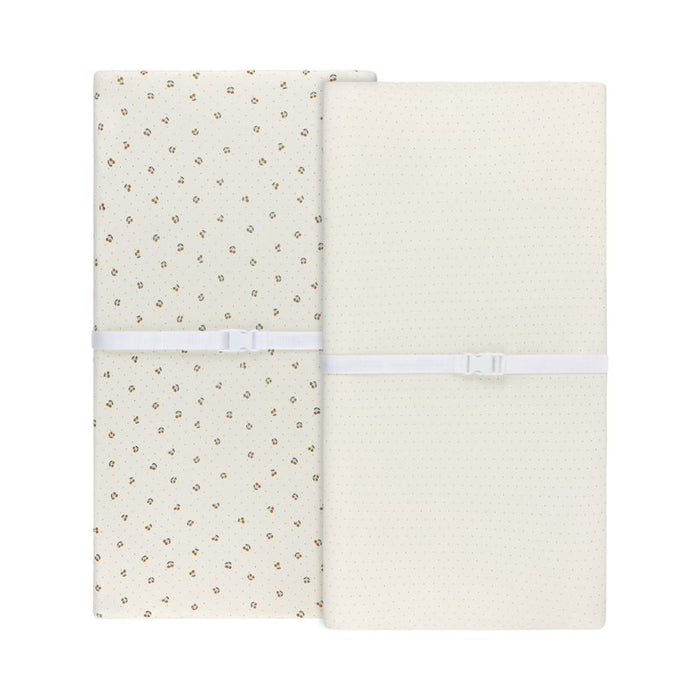 AURORA BY ELY`S & CO. 2 PACK CHANGING PAD COVERS / CRADLE SHEET
