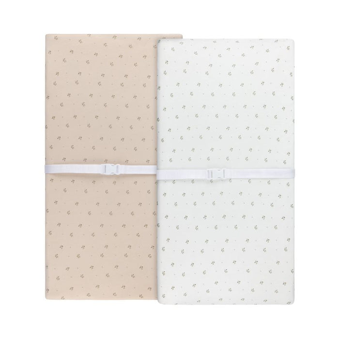 AURORA BY ELY`S & CO. 2 PACK CHANGING PAD COVERS / CRADLE SHEET