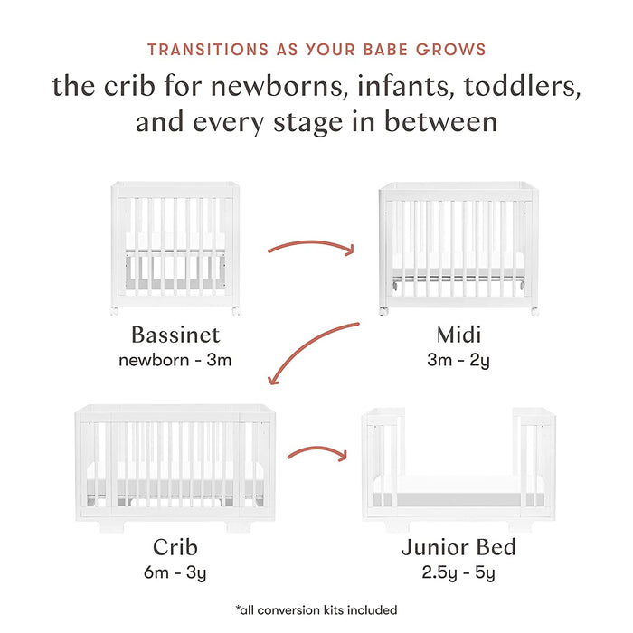 8 IN 1 CONVERTIBLE CRIB WHITE