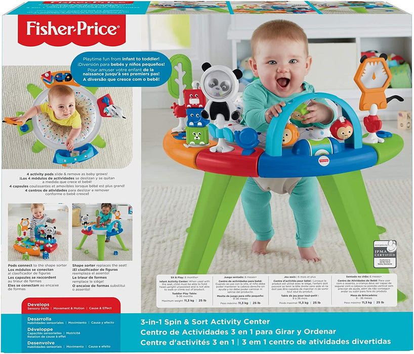 FISHER-PRICE 3-IN-1 SPIN SORT ACTIVITY CENTER Little Luxury FISHER-PRICE 3-IN-1 SPIN SORT ACTIVITY CENTER Little Luxury