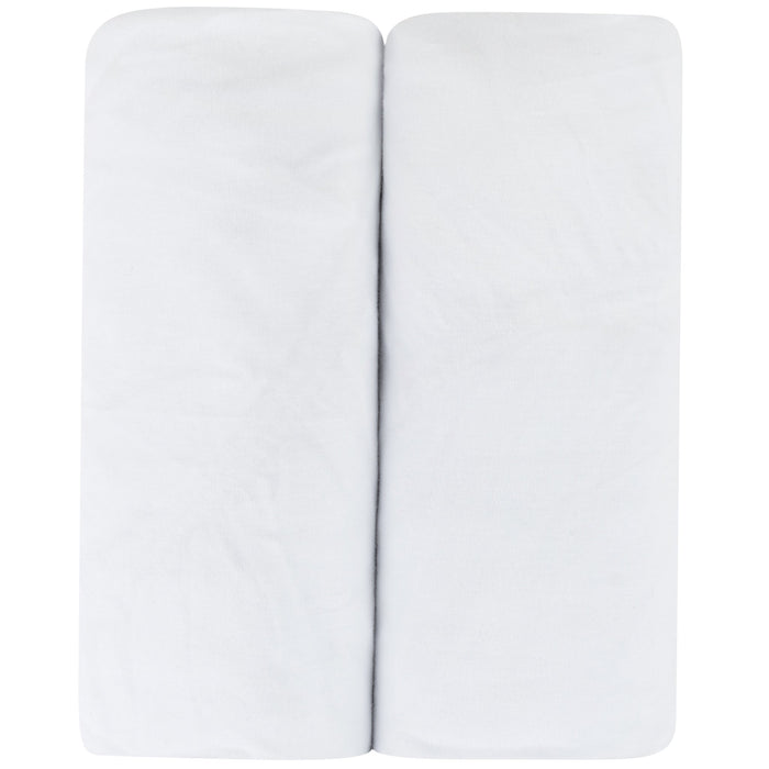 2PK CRIB SHEET SOLID WHITE