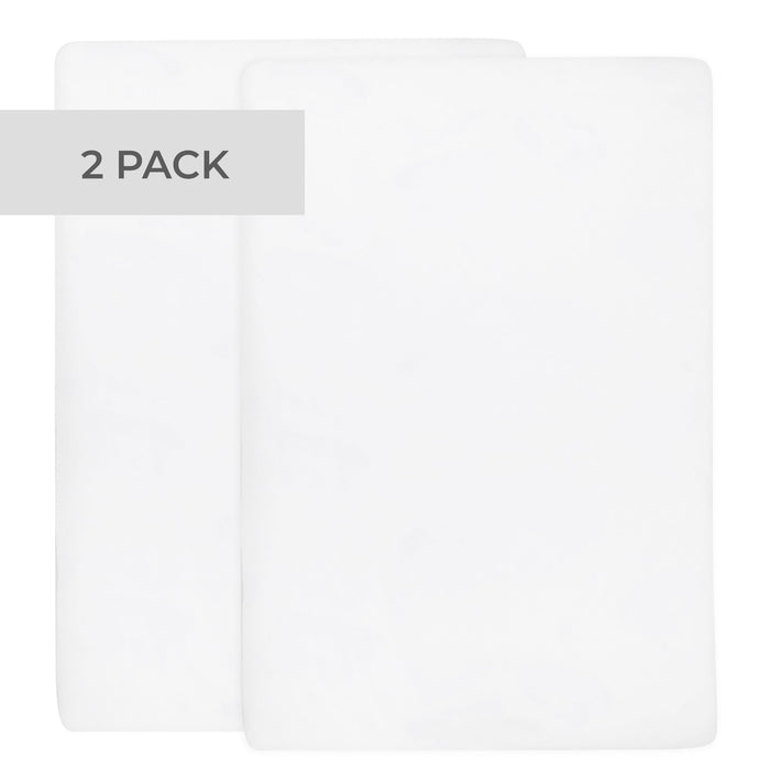 2PK CRIB SHEET SOLID WHITE