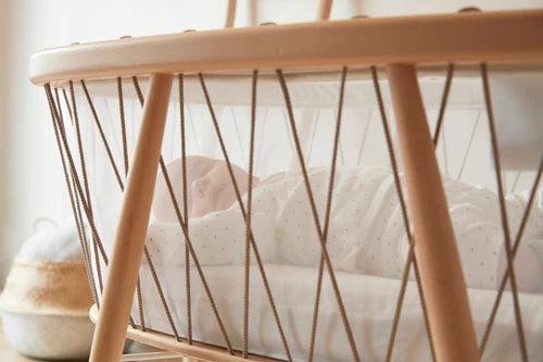 Charlie Crane KUMI Mesh Crib with Organic Mattress - Hazelnut